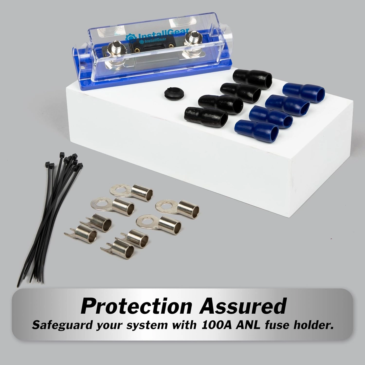 InstallGear 4 Gauge Amp Wiring Kit - 17ft Amplifier Subwoofer Wiring Kit with True Spec Cables - Power Soft Touch Wire Set for Car Audio Installation - Blue