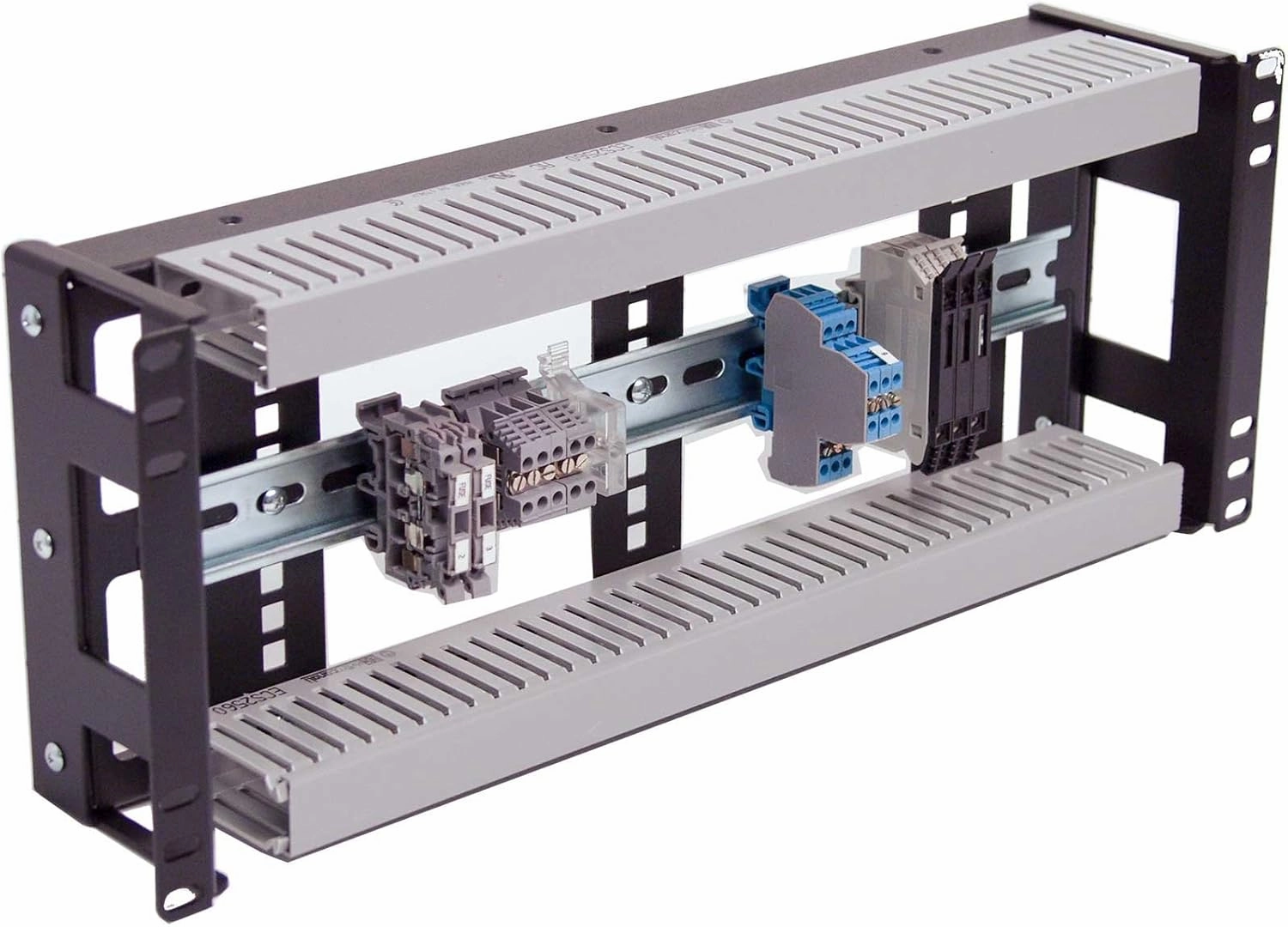 IRP1043D Rackmount 4U Low Profile Din Rail Panel 3.78 inch Depth for Industrial Standard 19 inch 2 Post or 4 Post Rack Cabinet. rackmount gear,audio rack equipment,studio rackmounts,