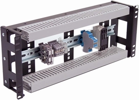 IRP1043D Rackmount 4U Low Profile Din Rail Panel 3.78 inch Depth for Industrial Standard 19 inch 2 Post or 4 Post Rack Cabinet. rackmount gear,audio rack equipment,studio rackmounts,