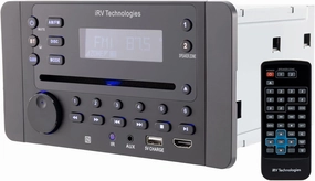 IRV Technology iRV62 Wallmount RV Stereo with Bluetooth HDMI ARC, App Control, FM|AM|DVD|CD|MP4|App, NFC, USB Charging, Digital Surround Sound, Clock, 2-Speaker Zone, CEC Support surround sound system,cinema audio kit,5.1 surround package,