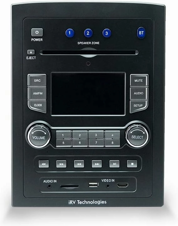 iRV Technology iRV66 AM/FM/CD/DVD/MP3/MP4/USB/SD/HDMI/Digital5.1/Surround Sound/Bluetooth 3 Zones wall mount RV Radio Stereo with wire adaptor Concertone ZX500/600/690/700,Genesis GT-3.0 surround sound system,cinema audio kit,5.1 surround package,