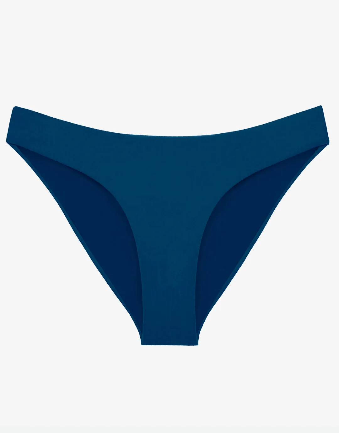 Island Blue Basic Ruched Full Bikini Pant - Blue