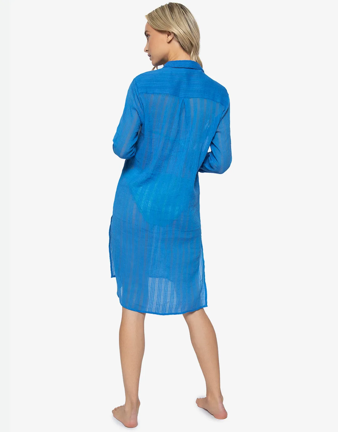 Island Blue Shea Beach Shirt - Blue