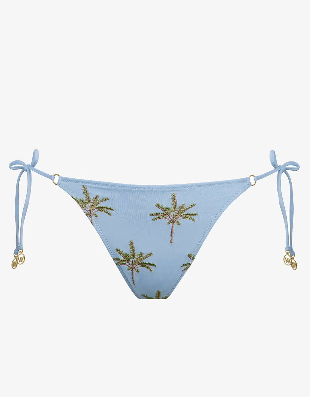Island Souvenir Tie Side Bikini Pant - Sky