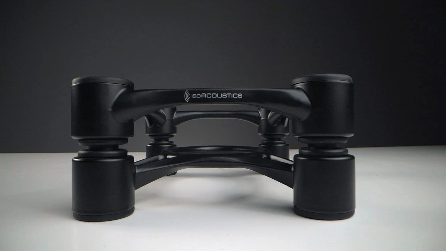 IsoAcoustics Aperta Series Isolation Speaker Stands with Tilt Adjustment: Aperta (6.1" x 7.5") Black Pair