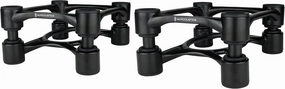 IsoAcoustics Aperta Series Isolation Speaker Stands with Tilt Adjustment: Aperta (6.1" x 7.5") Black Pair speaker stands,monitor stands,floor speaker holders,
