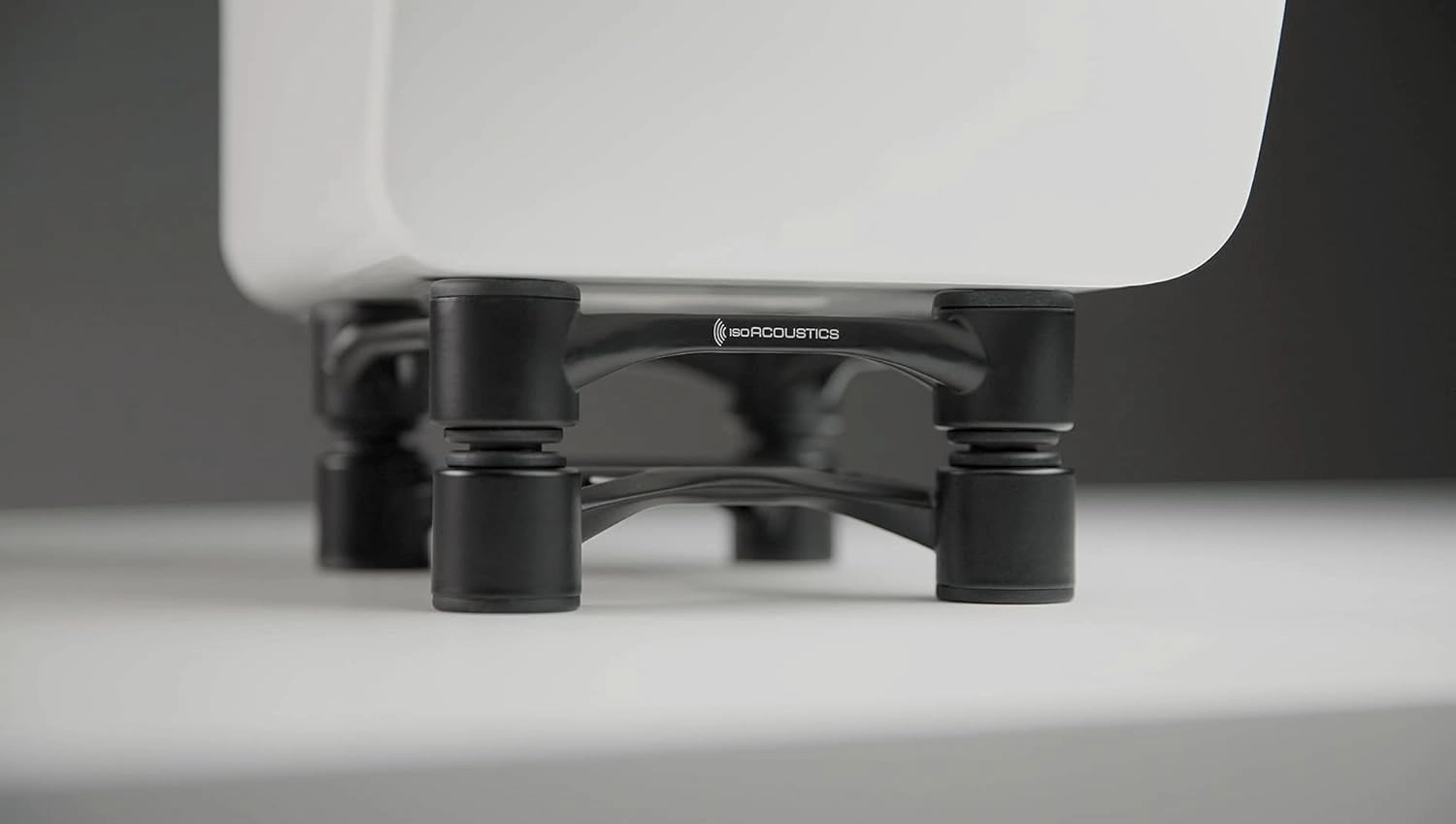 IsoAcoustics Aperta Series Isolation Speaker Stands with Tilt Adjustment: Aperta (6.1" x 7.5") Black Pair