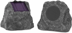 it.innovative technology Outdoor Rock Speaker Pair - Wireless Bluetooth , for Garden, Patio, Waterproof, Built for all Seasons & Solar Powered with Rechargeable Battery, Music Streaming - Charcoal wireless speakers,portable Bluetooth speaker,multiroom 