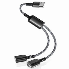 Itramax USB Splitter 1FT, Y Cable,1 in 2 Out Dual Port Extender Hub, USB Male to Double Female Extension Cord Adapter, Data Power Charger Split Converter for TV,PC,Laptop,MacBook,Keyboard,PS4,PS5 smart audio hub,voice control speaker,Alexa compatible audio