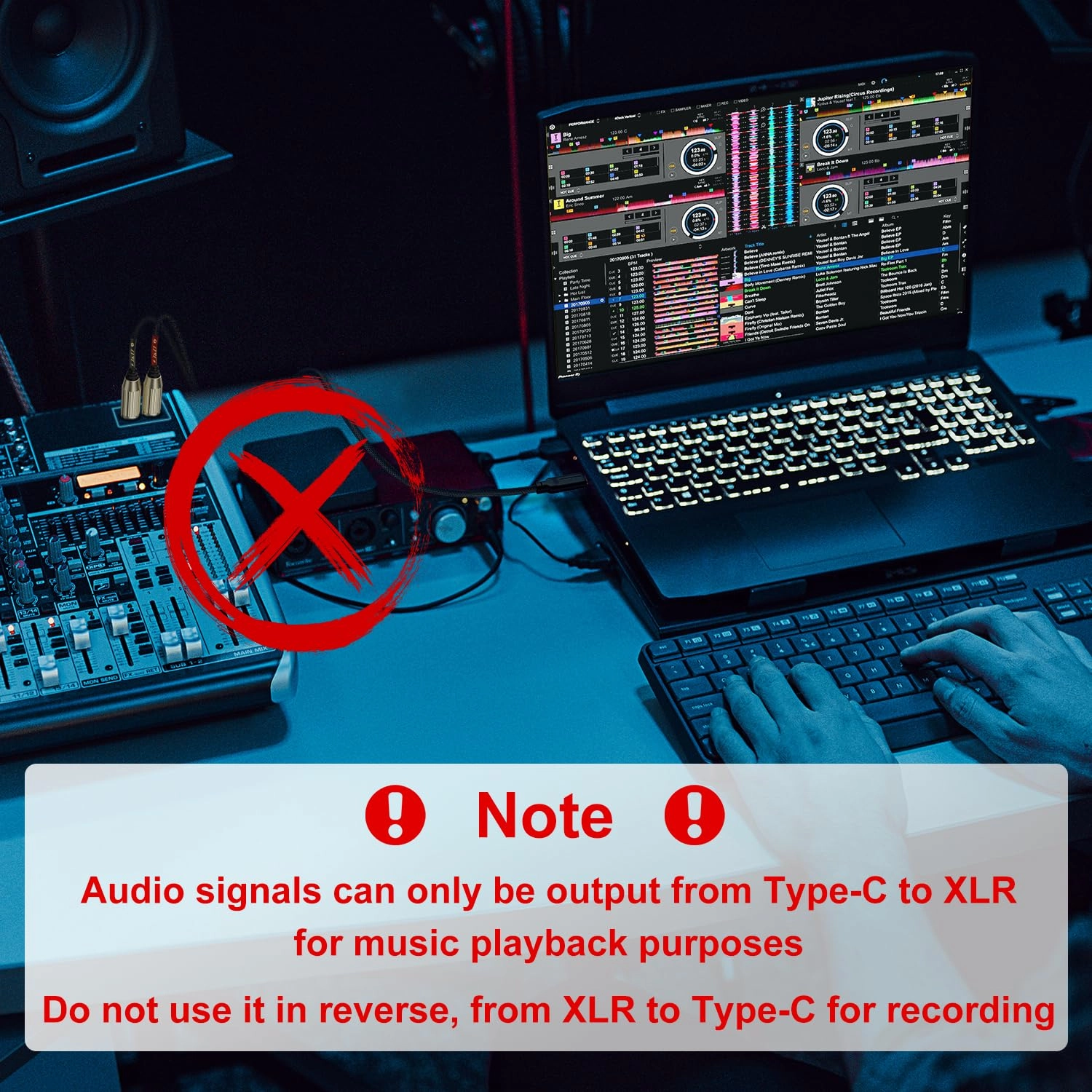 J&D USB C to Dual XLR Male Audio Stereo Cable Cord Converter Adapter for Amplifier, Mixing Console Mixer, Speaker Compatible with iPhone 16 Pro Max/16 Pro/16 Plus/16/15/15 Pro Max/15 Pro/15 Plus, 6ft