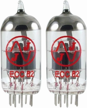 J.J. Tesla Electronics 12AU7 / ECC82 Vacuum Tubes, Gain Matched Pair (2), Gold, Glass, Instrument Amplifier Tubes tube amplifier,valve amp,audiophile tube stereo,