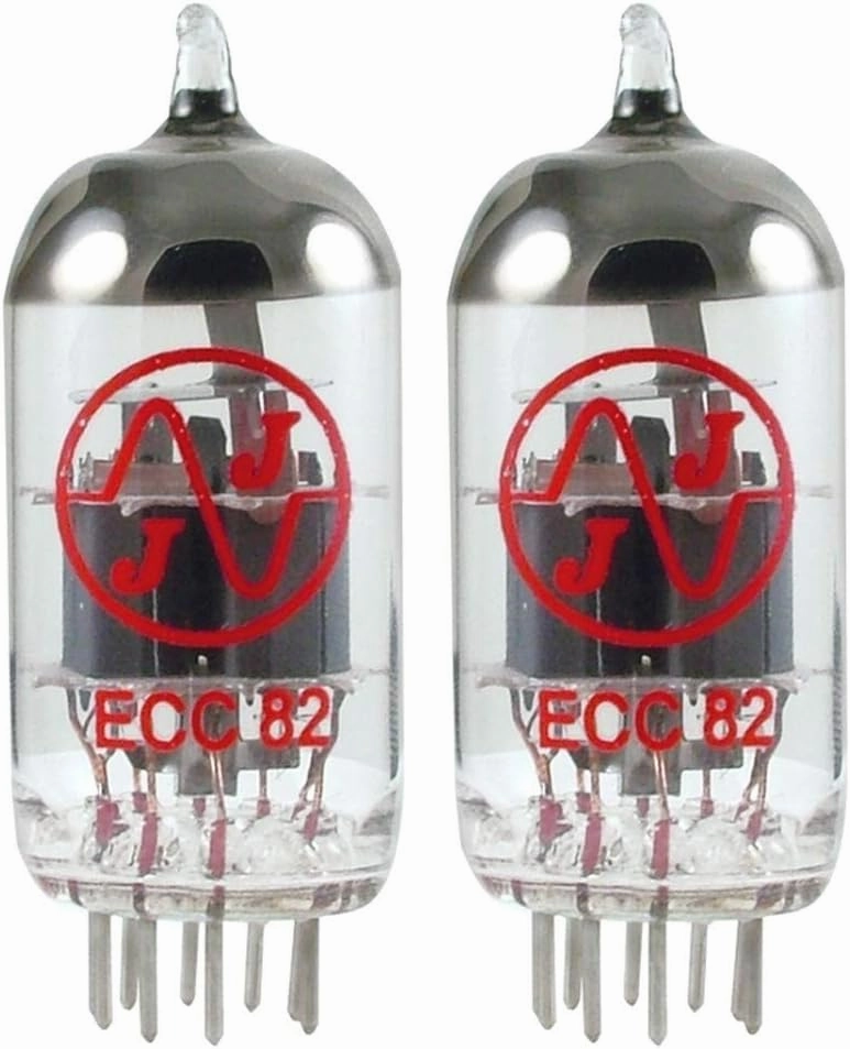 J.J. Tesla Electronics 12AU7 / ECC82 Vacuum Tubes, Gain Matched Pair (2), Gold, Glass, Instrument Amplifier Tubes tube amplifier,valve amp,audiophile tube stereo,