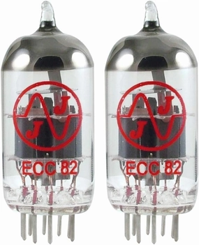 J.J. Tesla Electronics 12AU7 / ECC82 Vacuum Tubes, Gain Matched Pair (2), Gold, Glass, Instrument Amplifier Tubes tube amplifier,valve amp,audiophile tube stereo,