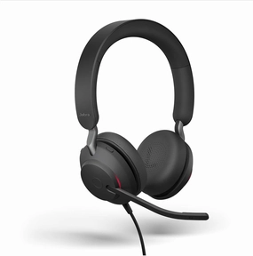 Jabra Evolve2 40 UC Wired Headphones, USB-A, Stereo, Black  Telework Headset for Calls and Music, Enhanced All-Day Comfort, Passive Noise Cancelling Headphones, UC-Optimized with USB-A Connection noise cancelling headphones,ANC headphones,travel headphones