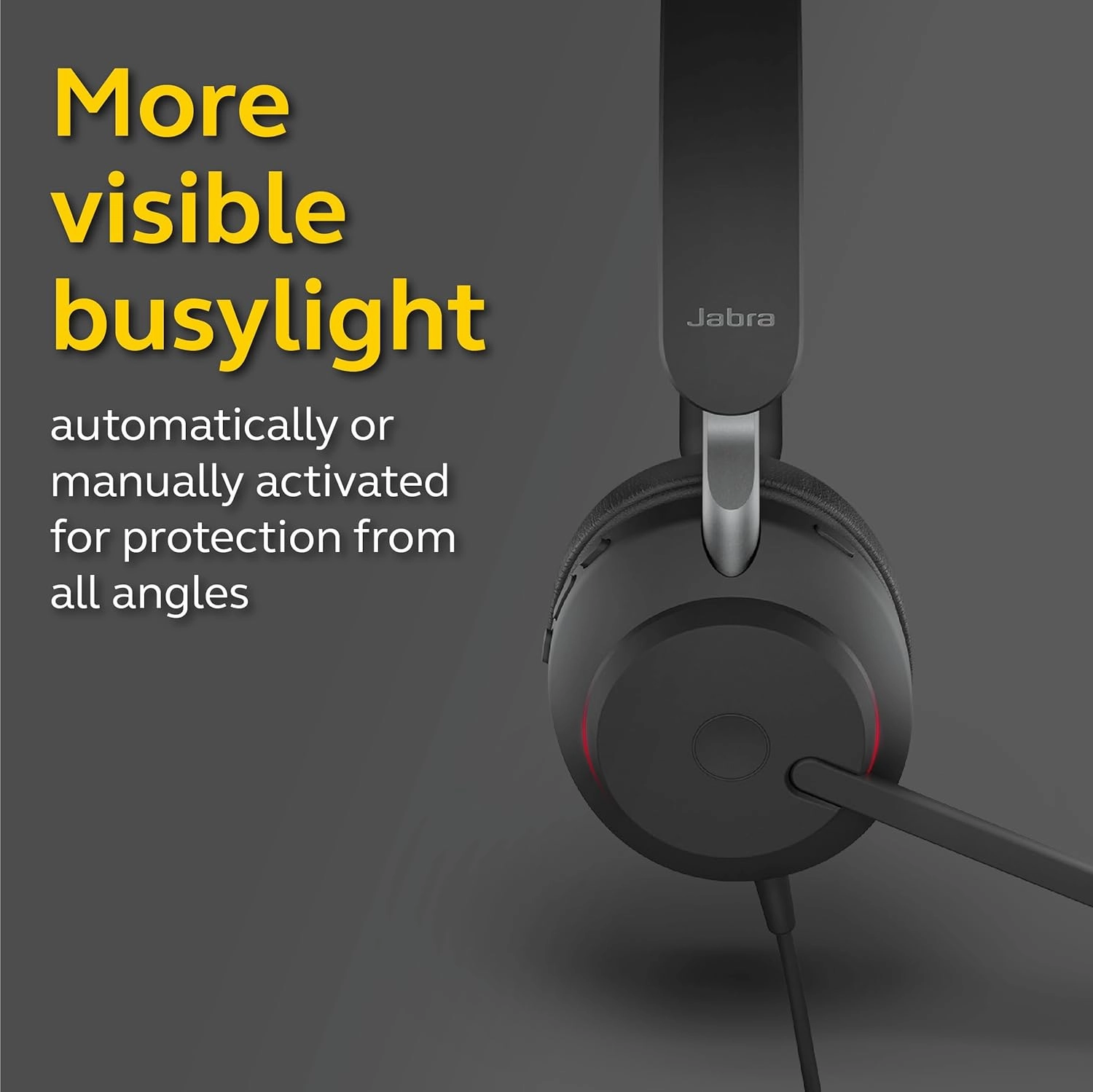 Jabra Evolve2 40 UC Wired Headphones, USB-A, Stereo, Black  Telework Headset for Calls and Music, Enhanced All-Day Comfort, Passive Noise Cancelling Headphones, UC-Optimized with USB-A Connection