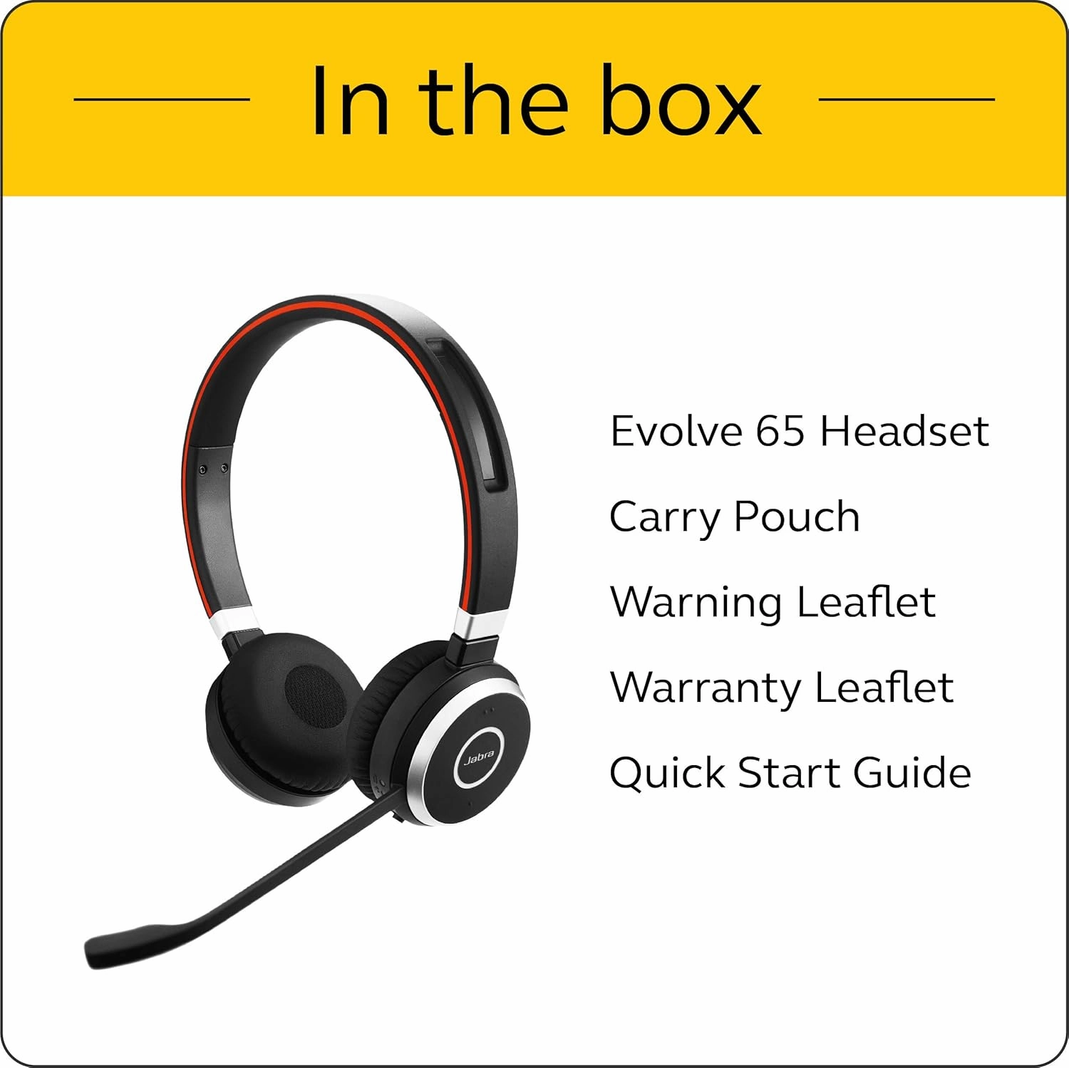 Jabra Evolve 65 MS Wireless Headset, Stereo  Includes Link 370 USB Adapter  Bluetooth Headset with Industry-Leading Wireless Performance, Advanced Noise-Cancelling Microphone, All Day Battery