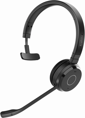Jabra Evolve 65 TE (Third Edition) Wireless Single-Ear Headphones w/Charging Stand - Noise-Canceling, 16 hr Battery Life, Dual Connectivity, Works w/All UC Platforms Like Zoom & Google Meet, Black noise cancelling headphones,ANC headphones,travel headp