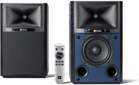 JBL 4305P Studio Monitor, Black Walnut - Powered Bookshelf Loudspeaker System - with Google Chromecast Built-in, Apple AirPlay 2 & Bluetooth studio monitors,nearfield speakers,mixing reference monitors,