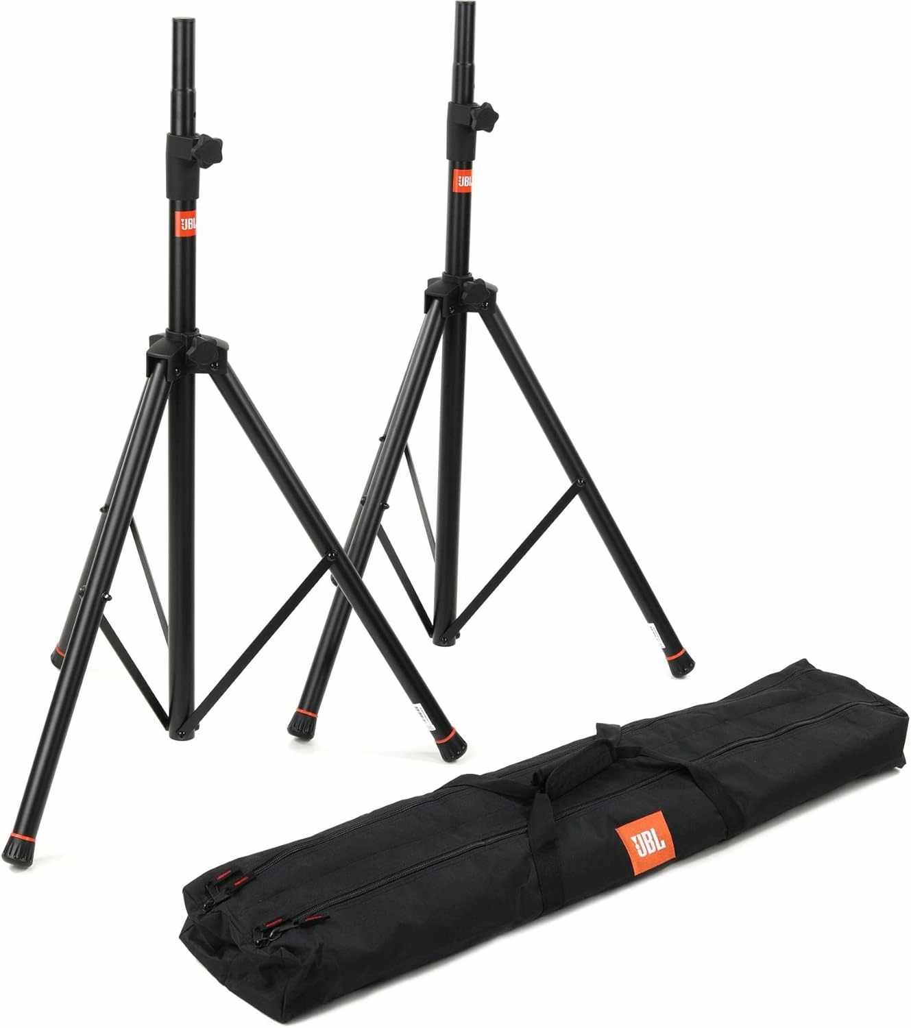 JBL Bags Standard Speaker Stand Set with Adjustable Height and Dual Diameter Pole, Includes (2) Speaker Stands and Carry Bag (JBLSPKSTMASET) speaker stands,monitor stands,floor speaker holders,