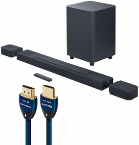 JBL BAR 1000 7.1.4 Soundbar with 10" Wireless Sub Rear Speakers and AudioQuest Sky 3m HDMI Cable soundbar,TV speaker bar,home theater soundbar,
