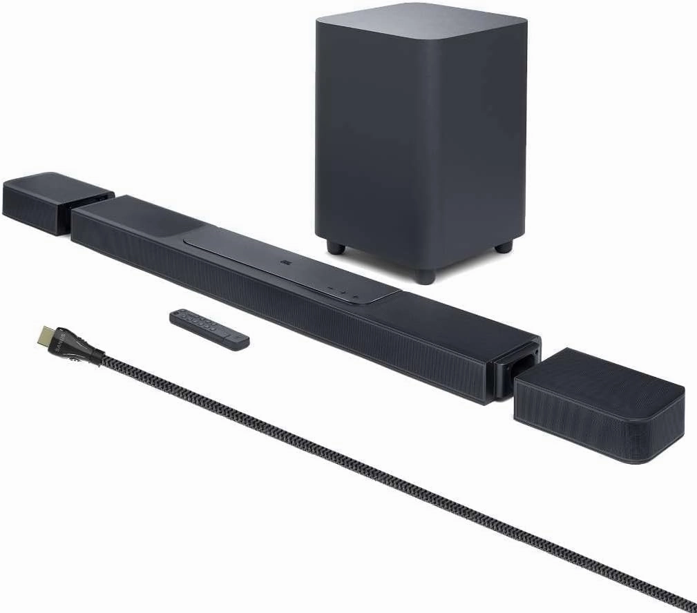 JBL BAR 1300X PRO 11.1.4 Soundbar with 12 in. Wireless Subwoofer Detachable Rear Speakers and 2m 8K Ultra High Speed HDMI Cable soundbar,TV speaker bar,home theater soundbar,