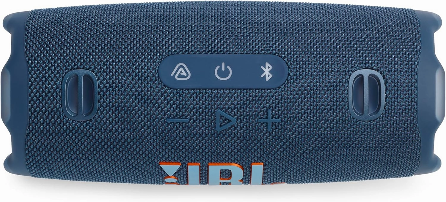 JBL Charge 6 - Portable Waterproof & Drop-Proof Bluetooth Speaker, Bold Pro Sound with AI Sound Boost, 28Hrs of Playtime, Built-in powerbank & Comes with a Sturdy/Removable Carrying Strap (Blue)