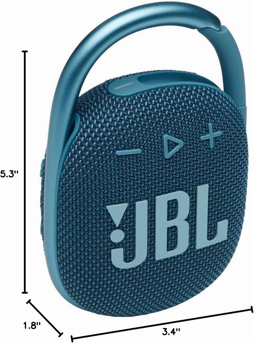 JBL Clip 4 - Portable Mini Bluetooth Speaker, big audio and punchy bass, integrated carabiner, IP67 waterproof and dustproof, 10 hours of playtime, speaker for home, outdoor and travel (Blue)