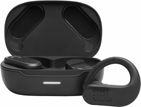 JBL Endurance Peak 3 - Dust and Water Proof (IP68) True Wireless Active Earbuds, Pure Bass Sound, Up to 50 Total Hours of Playback with Speed Charge, Ambient Aware & Talk Thru (Black) TWS earbuds,compact wireless buds,Bluetooth ear tips,