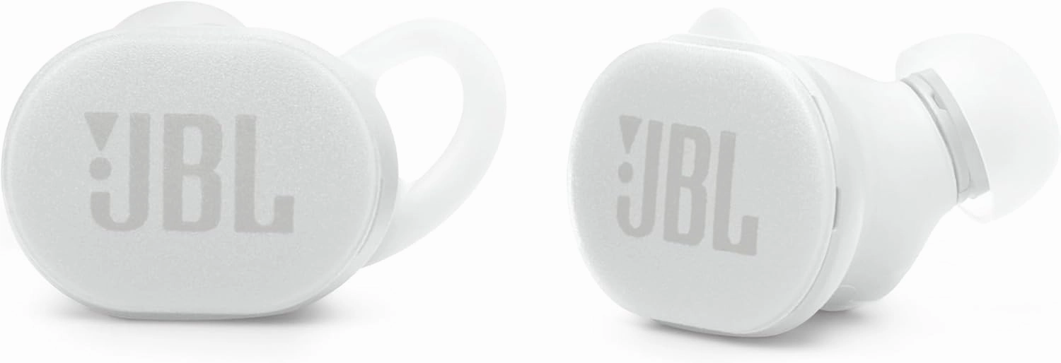 JBL Endurance Race 2 - Waterproof (IP68) Sports True Wireless Earbuds with 4 mics for Crisp, Clear Calls, Pure Bass Sound, 48Hrs of Playback, Plus Speed Charging & Active Noise Cancelling (White)