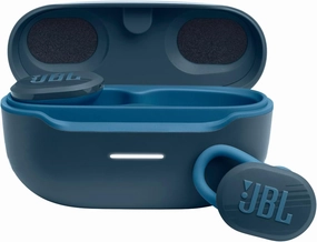 JBL Endurance Race TWS - Waterproof true wireless active sport earbuds, JBL Pure Bass Sound, Up to 30 hours of battery life, IP67 Waterproof and Dustproof, Ambient Aware & TalkThru (Blue) wireless earbuds,Bluetooth earphones,true wireless stereo,