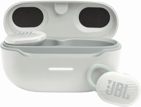 JBL Endurance Race TWS - Waterproof true wireless active sport earbuds, JBL Pure Bass Sound, Up to 30 hours of battery life, IP67 Waterproof and Dustproof, Ambient Aware & TalkThru (White) wireless earbuds,Bluetooth earphones,true wireless stereo,