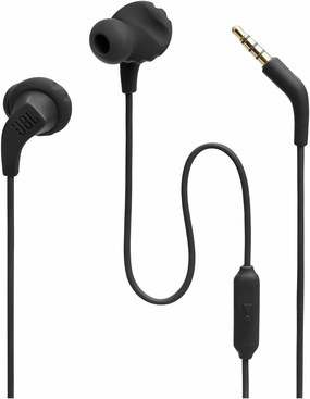 JBL Endurance Run 2 Wired - Waterproof Wired Sports in-Ear Headphones, Pure Bass Sound, Hands-Free Calls, Never Hurt. Never Fall Out. (Black) noise cancelling headphones,ANC headphones,travel headphones,