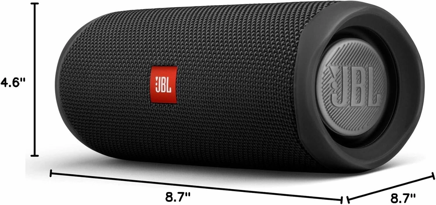 JBL Flip 5 (Black)   Bundle with divvi! Protective Hardshell Case