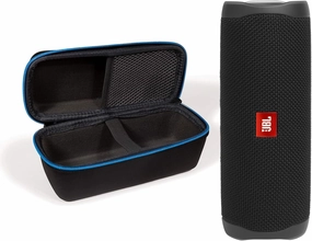 JBL Flip 5 (Black)   Bundle with divvi! Protective Hardshell Case wireless speakers,portable Bluetooth speaker,multiroom speaker,