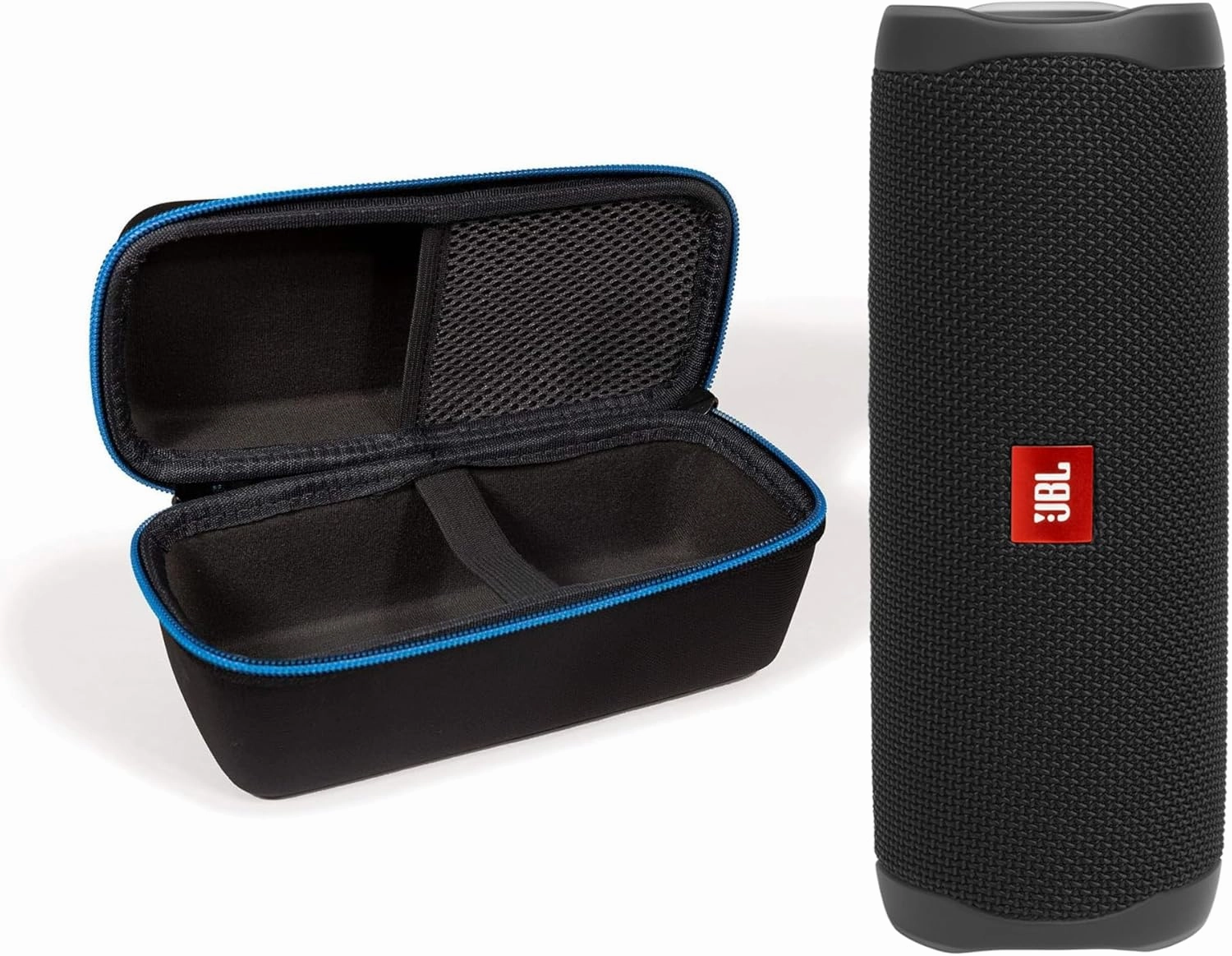 JBL Flip 5 (Black)   Bundle with divvi! Protective Hardshell Case wireless speakers,portable Bluetooth speaker,multiroom speaker,