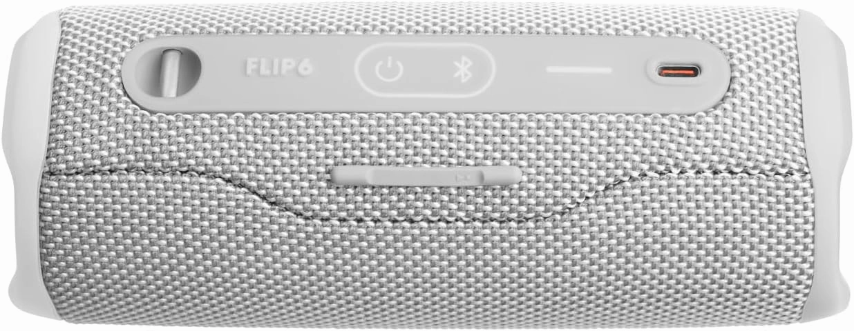 JBL Flip 6 - Portable Bluetooth Speaker, powerful sound and deep bass, IPX7 waterproof, 12 hours of playtime, JBL PartyBoost for multiple speaker pairing for home, outdoor and travel (White)