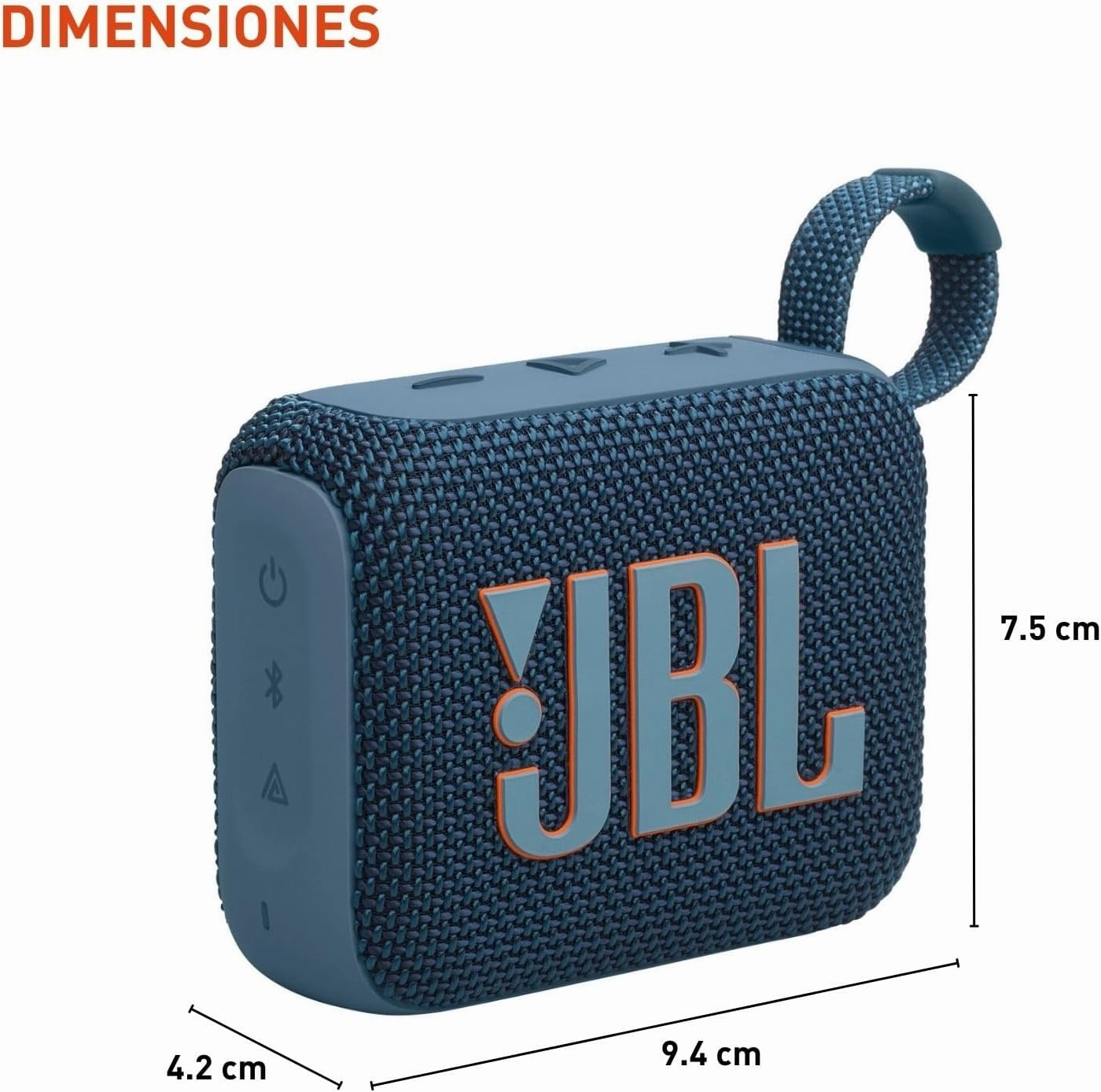 JBL Go 4 - Ultra-Portable, Waterproof and Dustproof Bluetooth Speaker, Big Pro Sound with Punchy bass, 7-Hour Built-in Battery, Made in Part with Recycled Materials (Blue)