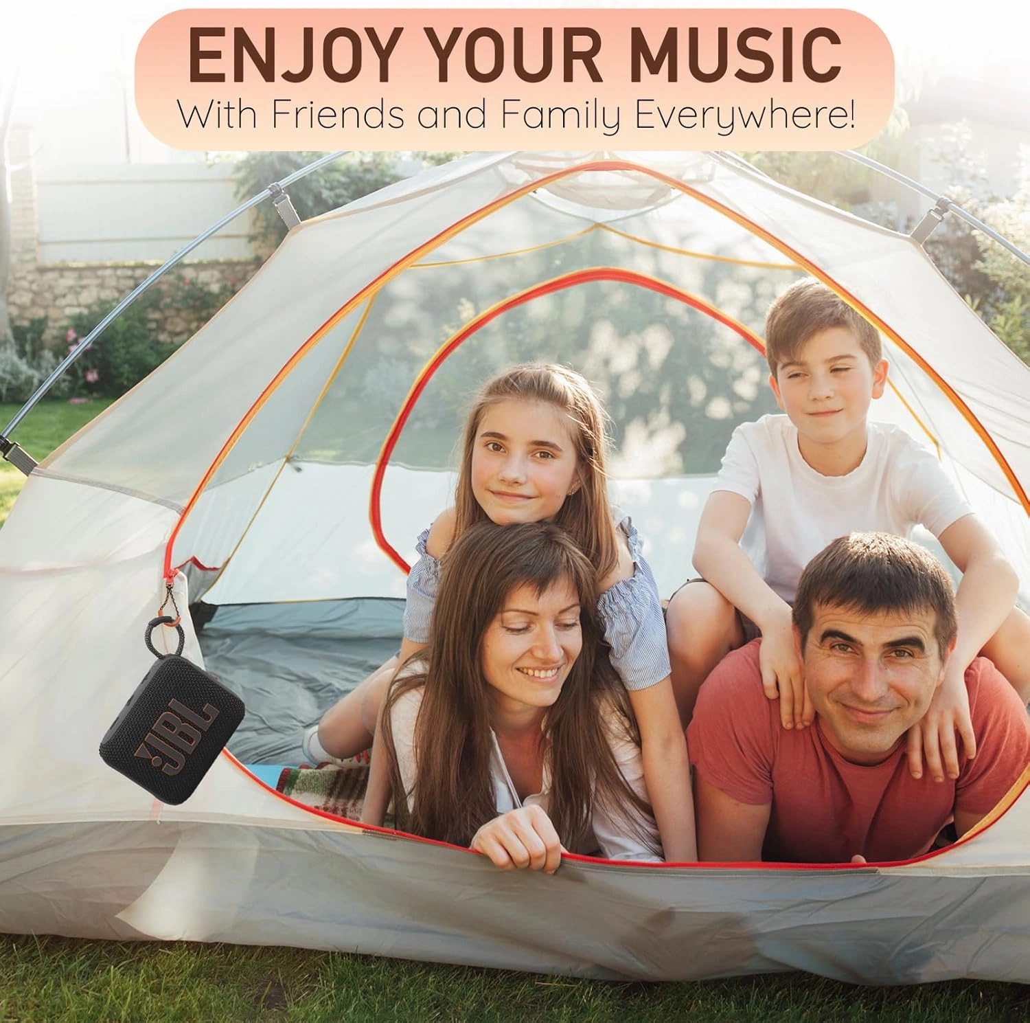 JBL Go 4 Portable Bluetooth Wireless Speaker, IP67 Waterproof and Dustproof Built-in Battery - Purple - Boomph's Comprehensive Ultimate Performance Cloth Solution for Your On-The-Go Sound Experience