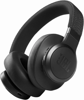 JBL Live 660NC - Wireless Over-ear Noise Cancelling headphones, JBL Signature Sound, Voice Assist, Up to 50Hrs of Battery with Speed Charging, Comfort-fit fabric headband and carrying pouch (Black) noise cancelling headphones,ANC headphones,travel headphon