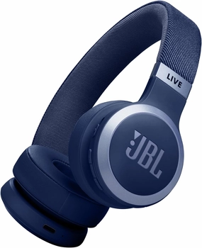 JBL Live 670NC - Wireless On-Ear Headphones with Adaptive Noise Cancelling with Smart Ambient, Up to 65H Battery Life with Speed Charge, Lightweight, Comfortable and Foldable Design (Blue) over-ear headphones,closed back headphones,wireless studio cans,