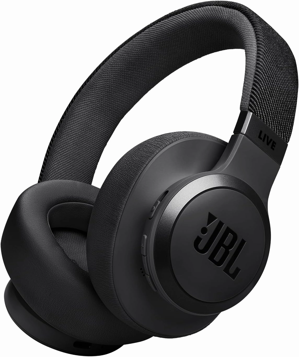 JBL Live 770NC - Wireless Over-Ear Headphones with True Adaptive Noise Cancelling with Smart Ambient, Up to 65 Hours of Battery Life, Comfort-fit Fabric Headband & Carrying Pouch (Black) over-ear headphones,closed back headphones,wireless studio cans,