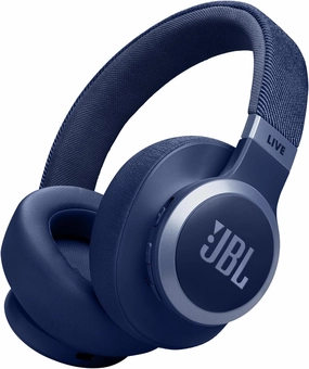 JBL Live 770NC - Wireless Over-Ear Headphones with True Adaptive Noise Cancelling with Smart Ambient, Up to 65 Hours of Battery Life, Comfort-fit Fabric Headband & Carrying Pouch (Blue) over-ear headphones,closed back headphones,wireless studio cans,
