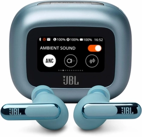 JBL Live Beam 3 - True Wireless Noise-Cancelling Closed-Stick Earbuds, 48Hrs Total Playback, Wireless Charging, 6 Mics for Perfect Calls, Multi-Point Connection, IP55 Waterproof and dustproof (Blue) noise cancelling headphones,ANC headphones,travel headpho
