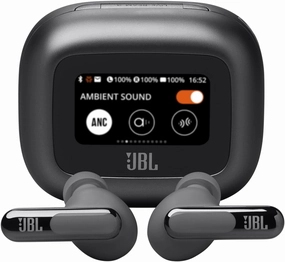 JBL Live Beam 3 - True Wireless Noise-Cancelling Stick-Closed Earbuds, 48Hrs Total Playback, Wireless Charging, 6 Mics for Perfect Calls, Multi-Point Connection, IP55 Waterproof and dustproof (Black) noise cancelling headphones,ANC headphones,travel headph