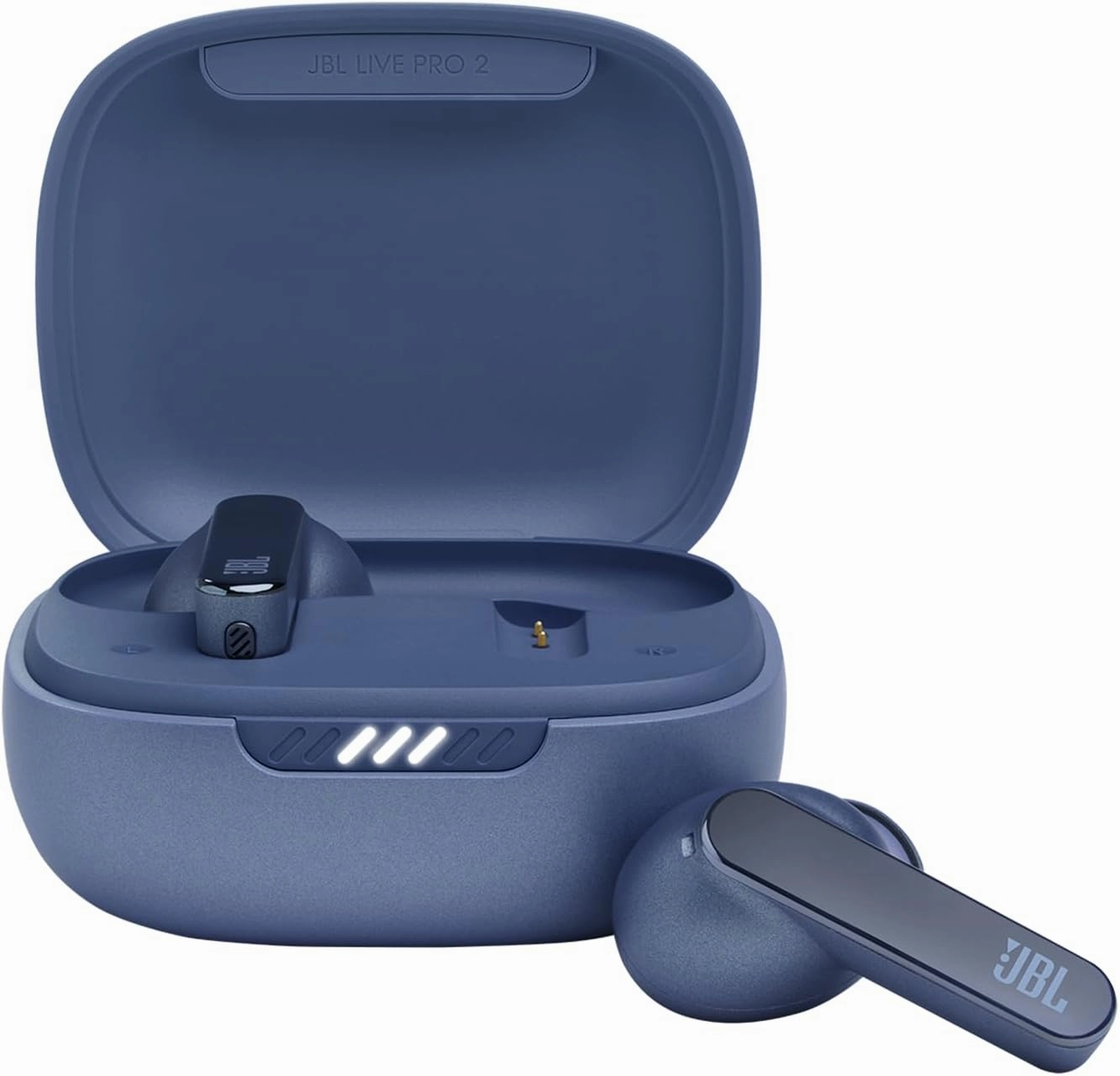 JBL Live Pro 2 - True Wireless Noise Cancelling Earbuds, up to 40 Hours of Playback with Wireless Charging, 6 mics for Perfect Calls, Touch & Voice Control, IPX5 Water Resistant (Blue) wireless earbuds,Bluetooth earphones,true wireless stereo,