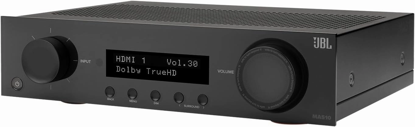 JBL MA510 5.2-Channel 8K Receiver (Black) AV receiver,surround receiver,home theater amplifier,
