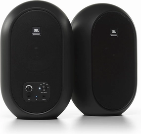 JBL Professional 1 Series 104-BT Compact Desktop Reference Monitors with Bluetooth, Black, Sold as Pair, 4.5-inch Speaker studio monitors,nearfield speakers,mixing reference monitors,