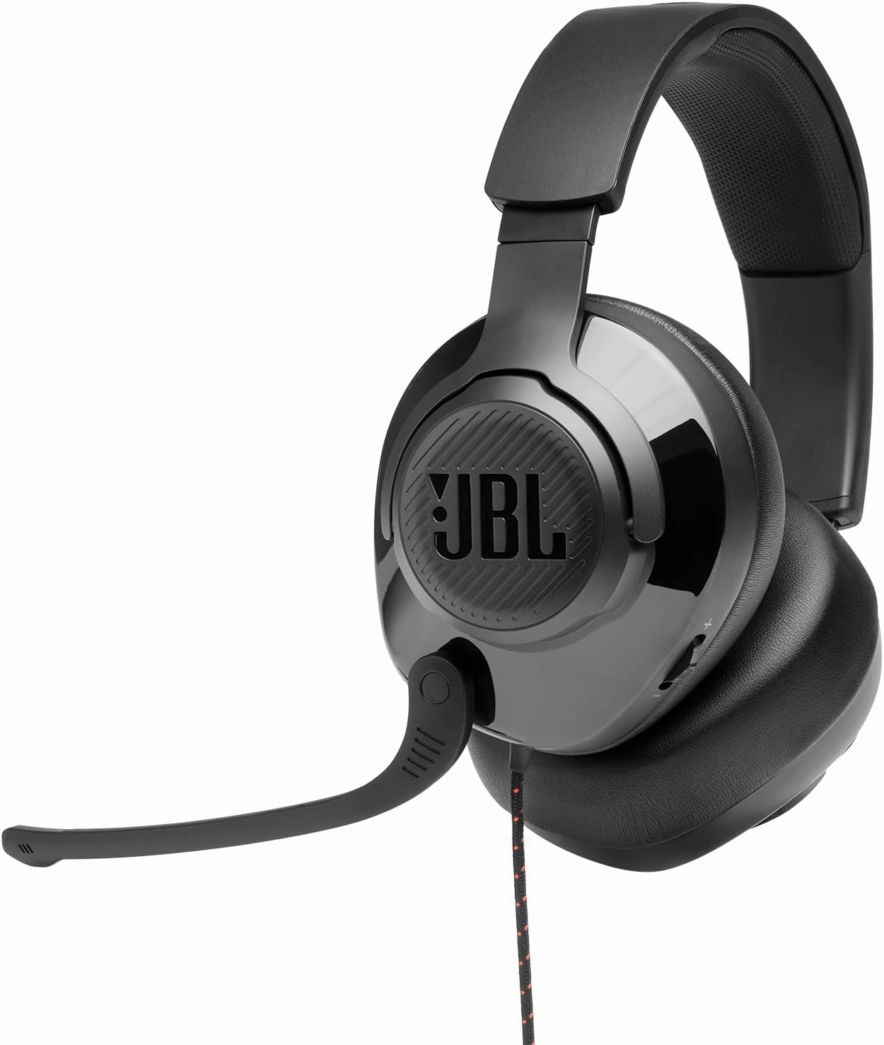JBL Quantum 200 - Wired over-ear gaming headset with Voice focus directional flip-up mic and memory foam ear cushions (Black) over-ear headphones,closed back headphones,wireless studio cans,