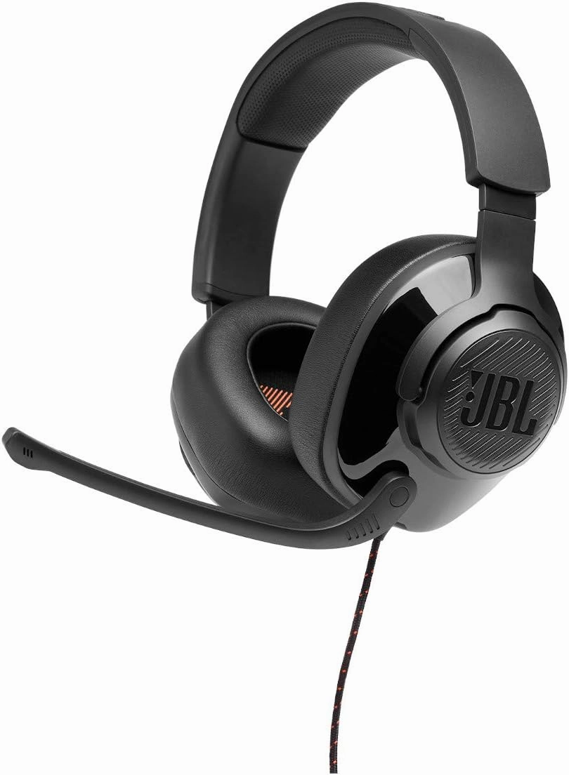 JBL Quantum 300 - Wired Over-Ear Gaming Headphones with JBL Quantum Engine Software - Black, Large over-ear headphones,closed back headphones,wireless studio cans,