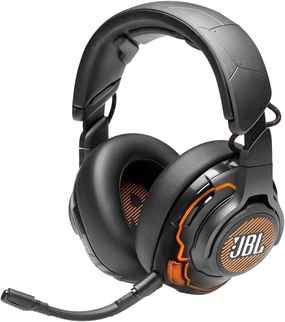 JBL Quantum One - USB wired over-ear professional gaming headset with head-tracking enhanced JBL QuantumSPHERE 360, Active noise cancelling and Hi-Res certified sound (Black) audiophile headphones,high-end headphones,studio over-ear,